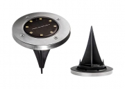 Светильник светодиодный SLR-S14 8SMD грунтовый IP44 корпус нерж. сталь солнечная батарея (уп.4шт) ФАZА 5041011 5041011