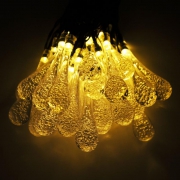 Светильник светодиодный SLR-G08-30W садовый; гирлянда капли теплый бел. солнечная батарея ФАZА 5040960 5040960