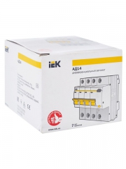 Выключатель автоматический дифференциального тока 4п C 16А 30мА тип AC 4.5кА АД-14 IEK MAD10-4-016-C-030 MAD10-4-016-C-030