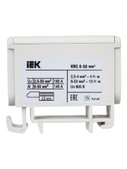 Клемма вводная силовая КВС 6-50кв.мм сер. IEK YZN12-050-K03 YZN12-050-K03