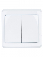 Выключатель 2-кл. СП Вега 10А IP20 ВС10-2-0-ВБ бел. IEK EVV20-K01-10-DM EVV20-K01-10-DM