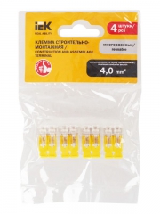 Клемма строительно-монтажная СМК 228-412 (уп.4шт) IEK UKZ60-412-004 UKZ60-412-004
