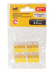 Клемма строительно-монтажная СМК 228-414 (уп.4шт) IEK UKZ60-414-004 UKZ60-414-004
