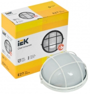 Светильник НПП 1102 100Вт E27 IP54 бел. круг с решеткой IEK LNPP0-1102-1-100-K01 LNPP0-1102-1-100-K01