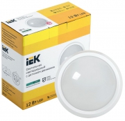 Светильник светодиодный ДПО 5032Д 12Вт 4000К IP65 круг бел. с ДД IEK LDPO1-5032D-12-4000-K01 LDPO1-5032D-12-4000-K01