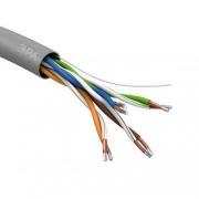 Кабель витая пара U/UTP кат.5E 4х2х24AWG solid CCA PVC Simple сер. (м) Эра Б0044434 Б0044434