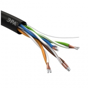 Кабель витая пара U/UTP кат.5E 4х2х24AWG solid CCA PE Outdoor Simple черн. (м) Эра Б0044436 Б0044436