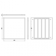 Светильник светодиодный SPO-1-40-6K-M [4] 40Вт 6500К 3200лм IP40 595х595х25 панель с равномерной засветкой Эра Б0041887 Б0041887
