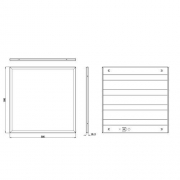 Светильник светодиодный SPO-6-36-4K-P (4) 36Вт 4000К IP40 3060лм 595х595х19 с драйвером призма панель Эра Б0039057 Б0039057