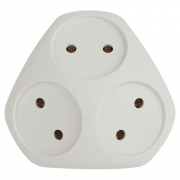 Разветвитель 3-м без заземл. 10А IP20 SPx-3-W бел. Эра Б0053481 Б0053481