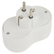 Разветвитель 2-м с заземл. 16А IP20 SPx-2e-W бел. Эра Б0053478 Б0053478