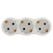 Разветвитель 3-м с заземл. 16А IP20 SPx-3e-W бел. Эра Б0053479 Б0053479