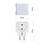 Разветвитель 4-м без заземл. 16А IP20 SP-4-W бел. Эра Б0005103 Б0005103