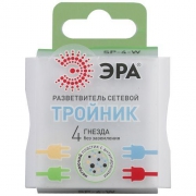 Разветвитель 4-м без заземл. 16А IP20 SP-4-W бел. Эра Б0005103 Б0005103