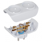 Разветвитель 2-м без заземл. 16А IP20 SP-2-W бел. Эра C0045520 C0045520