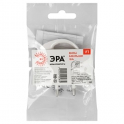 Вилка V1 6А без заземл. с кольцом непрямой ввод (10/200/9600) бел. ЭРА Б0019182 Б0019182