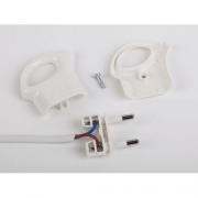 Вилка V1 6А без заземл. с кольцом непрямой ввод (10/200/9600) бел. ЭРА Б0019182 Б0019182