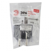 Вилка V4(B) 16А с заземл. прямой ввод (10/200/6000) черн. ЭРА Б0019189 Б0019189