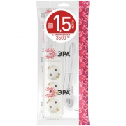 Удлинитель 3х1.5м с заземл. 16А IP20 U-3e-1.5m ПВС 3х1 Эра Б0028369 Б0028369