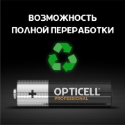 Элемент питания алкалиновый AA/LR6 (блист. 4шт) Professional Opticell 5052001 5052001