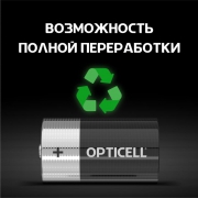 Элемент питания алкалиновый D/LR20 1.5В (блист. 2шт) Basic Opticell 5051005 5051005