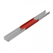Лоток листовой перфорированный 200х100 L3000 сталь 0.7мм 
