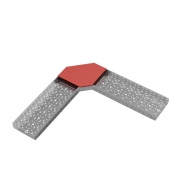 Крышка для угла горизонтального 90град. осн.300 сталь 1мм 