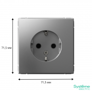 Розетка ArtGallery 16А с заземл. защ. шторки механизм сталь SE GAL000945 GAL000945