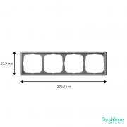 Рамка 4-м ArtGallery универс. сталь SE GAL000904 GAL000904