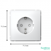 Розетка ArtGallery 16А с заземл. защ. шторки механизм бел. SE GAL000145 GAL000145