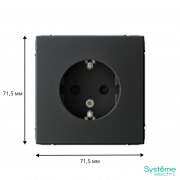 Розетка ArtGallery 16А с заземл. защ. шторки механизм карбон SE GAL001045 GAL001045