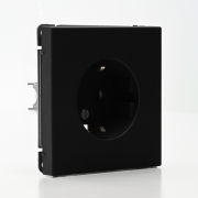 Розетка ArtGallery 16А с заземл. защ. шторки механизм карбон SE GAL001045 GAL001045