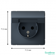 Розетка ArtGallery 16А IP20 с заземл. защ. шторки с крышкой механизм грифель SE GAL000746 GAL000746