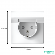 Розетка ArtGallery 16А IP20 с заземл. защ. шторки с крышкой механизм лотос SE GAL001346 GAL001346