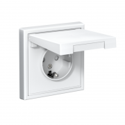 Розетка ArtGallery 16А IP20 с заземл. защ. шторки с крышкой механизм лотос SE GAL001346 GAL001346