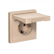 Розетка ArtGallery 16А IP20 с заземл. защ. шторки с крышкой механизм песочн. SE GAL001246 GAL001246