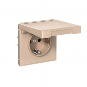 Розетка ArtGallery 16А IP20 с заземл. защ. шторки с крышкой механизм песочн. SE GAL001246 GAL001246