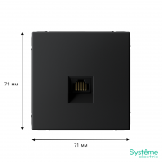 Розетка компьютерная ArtGallery RJ45 кат.6A механизм карбон SE GAL001086 GAL001086