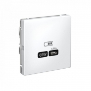 Розетка USB ArtGallery тип C 65Вт QC PD высокоскор. ЗУ механизм бел. SE GAL000127 GAL000127