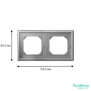 Рамка 2-м ArtGallery IP44 алюм. SE GAL440302 GAL440302