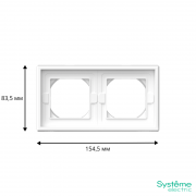 Рамка 2-м ArtGallery IP44 бел. SE GAL440102 GAL440102