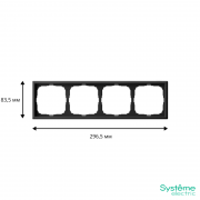 Рамка 4-м ArtGallery универс. карбон SE GAL001004 GAL001004