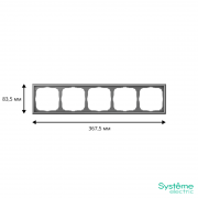 Рамка 5-м ArtGallery универс. сталь SE GAL000905 GAL000905