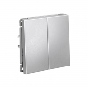 Выключатель 2-кл. ArtGallery (сх. 5) 10AX механизм алюм. SE GAL000351 GAL000351