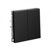 Выключатель 2-кл. ArtGallery (сх. 5) 10AX механизм карбон SE GAL001051 GAL001051