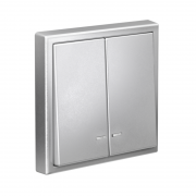 Выключатель 2-кл. ArtGallery (сх. 5а) 10AX с подсветкой механизм алюм. SE GAL000353 GAL000353