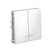 Выключатель 2-кл. ArtGallery (сх. 5а) 10AX с подсветкой механизм бел. SE GAL000153 GAL000153