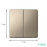 Переключатель 2-кл. ArtGallery (сх. 6/2) 10AX механизм шампань SE GAL000565 GAL000565