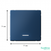 Выключатель 1-кл. ArtGallery (сх. 1а) 10AX с подсветкой механизм аквамарин SE GAL001113 GAL001113