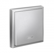 Выключатель 1-кл. ArtGallery (сх. 1а) 10AX с подсветкой механизм алюм. SE GAL000313 GAL000313